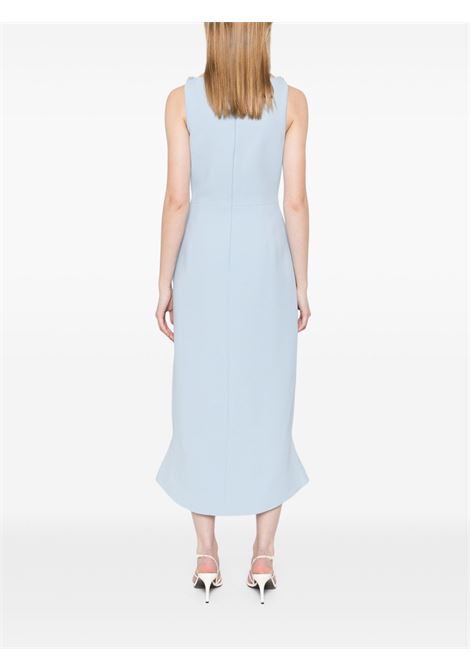Light blue crystal-embroidered flounce dress David Koma - women DAVID KOMA | RE25DK41DBLSLVR